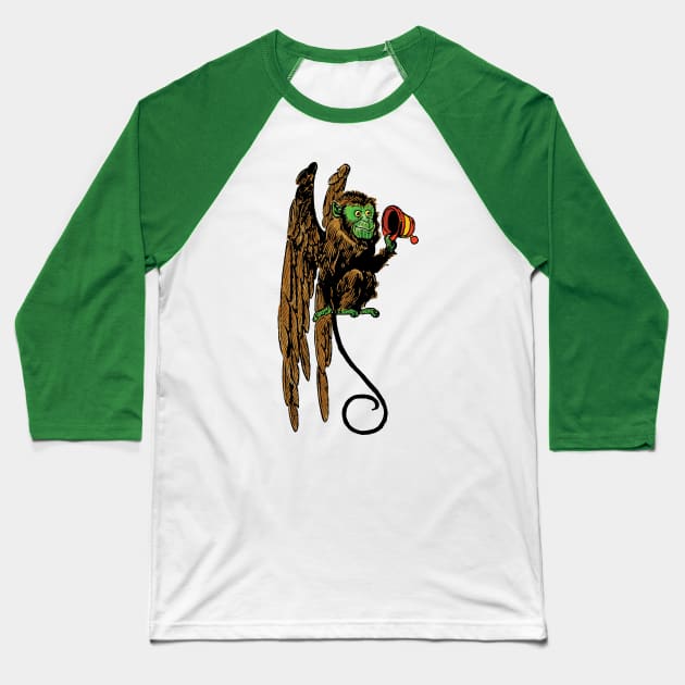 Wizard of Oz Flying Monkey Baseball T-Shirt by MasterpieceCafe